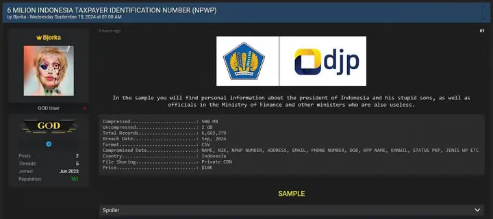 Exploration Data Analysis Sample Data Breach NPWP