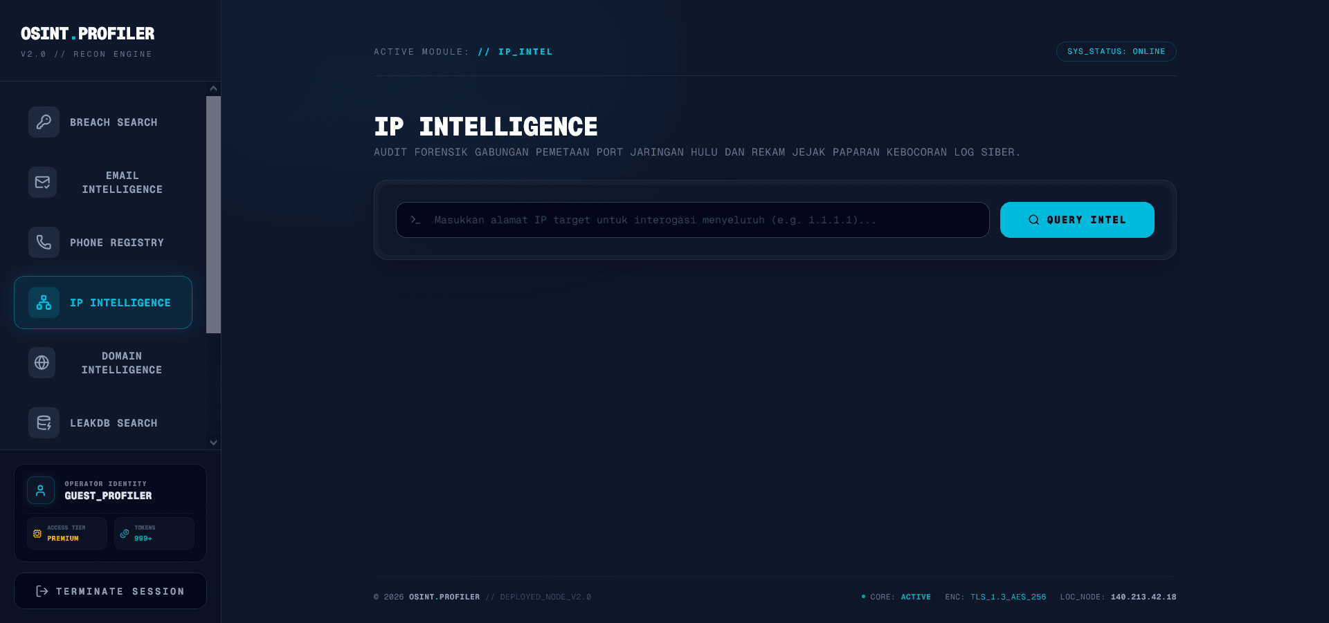 OSINT.Profiler - Threat Intelligence & Persona Profiling Framework
